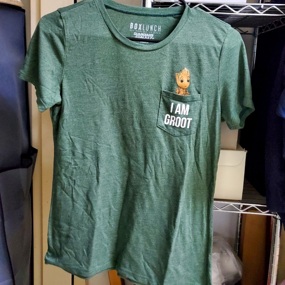 Cute Groot Box Lunch Shirt - Small, Green